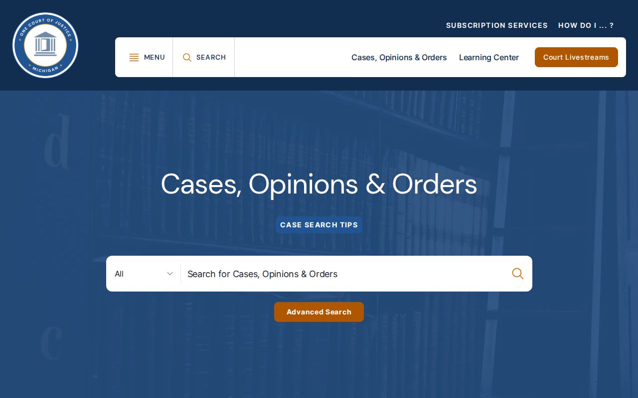 Berrien County criminal court record search routing page